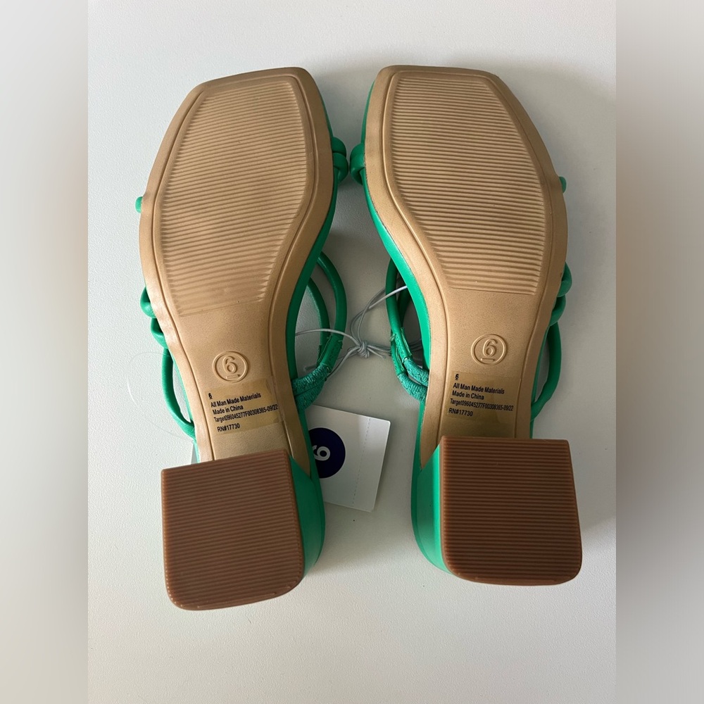 A New Day Women's Mule Block Green Heels | NWT Size 6 - Picture 6 of 9